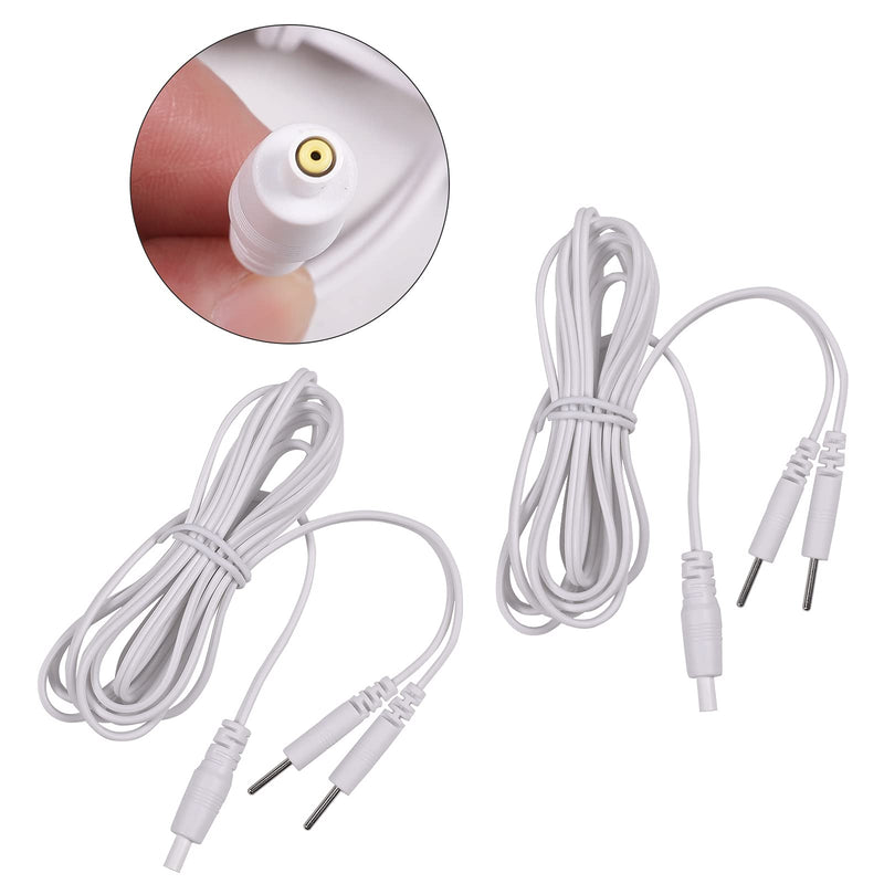 LiteTour 4pcs TENS Wires Pin Electrode Wires for TENS Unit Electrode Cable Lead Wires TENS Cable Wires