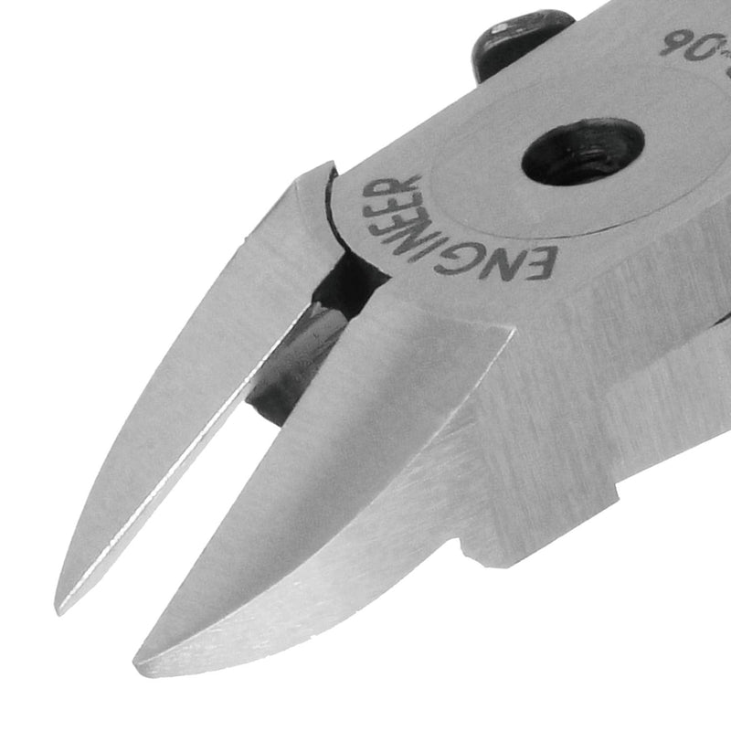 ENGINEER NS-06 Precision Mini Side Cutter, Micro Nippers, Professional Grade, ESD Safe with Hardened Carbon Steel Undercut Jaws ideal for work on PCB 112 mm