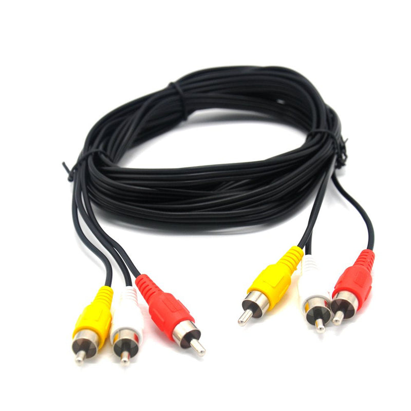 Padarsey RCA 5FT Audio/Video Composite Cable DVD/VCR/SAT Yellow/White/red connectors 3 Male to 3 Male 5ft 3 Male to 3 Male