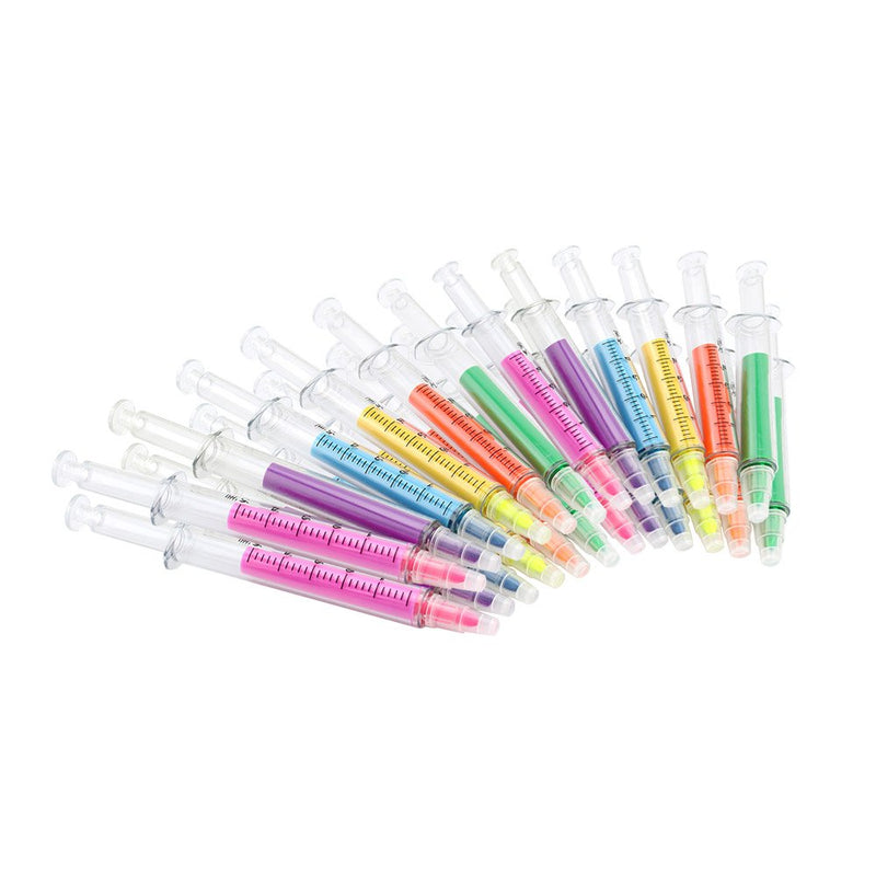 SunAngel Syringe Highlighter Pens with 6 Colors (24pc)