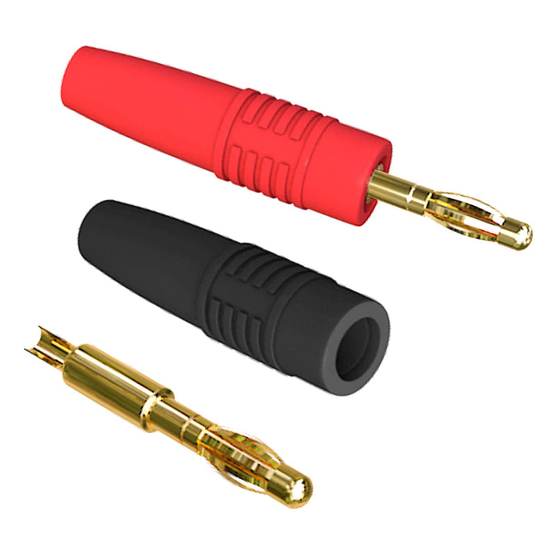 Goupchn 4mm Banana Plug Male Connector Gold Plated Solder Type Adapter 8PCS for DIY Electrical Testing