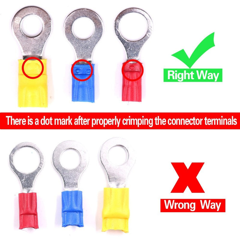 Hilitchi Professional Insulated Wire Terminals Connectors Ratcheting Crimper Tool for 22-10AWG