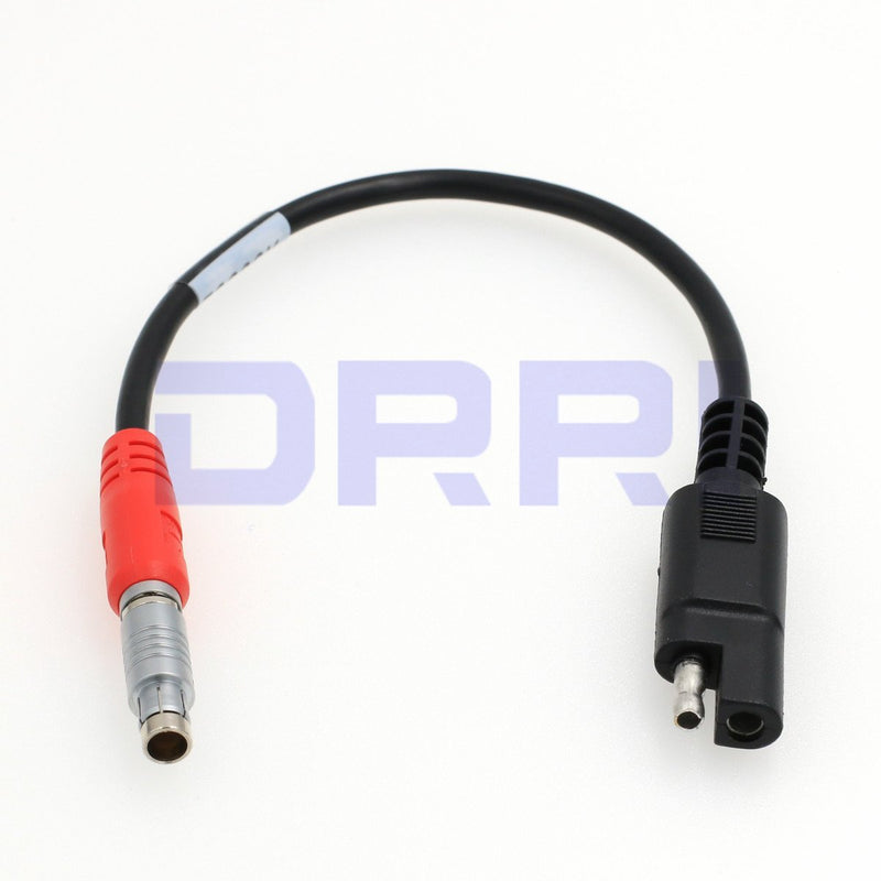 DRRI Topcon GPS 5pin to SAE 2-pin Connector Power Cable for HiPer/Legacy/GB/GR-3