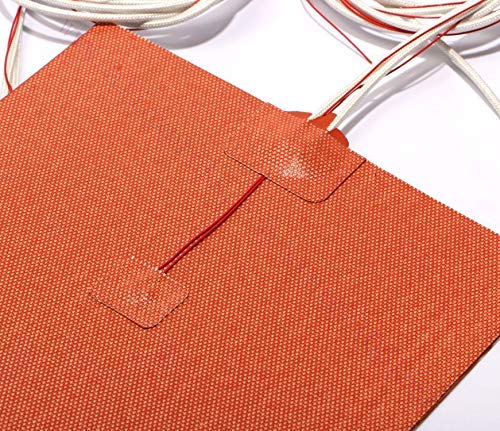 High Temperature Ender 3 V2 Flexible 235x235mm Silicone Heater 24V Heated Bed Build Plate for Creality Ender 3 Pro Ender 5 3D Printer (24V 300W) 24V 300W
