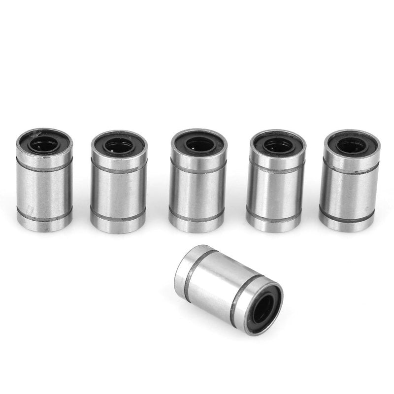 8Pcs LM6UU Linear Bearings 6mm CNC Linear Motion Ball Bearing Bushing Double Side Rubber Sealed for 3 Dimensional Printer CNC Parts