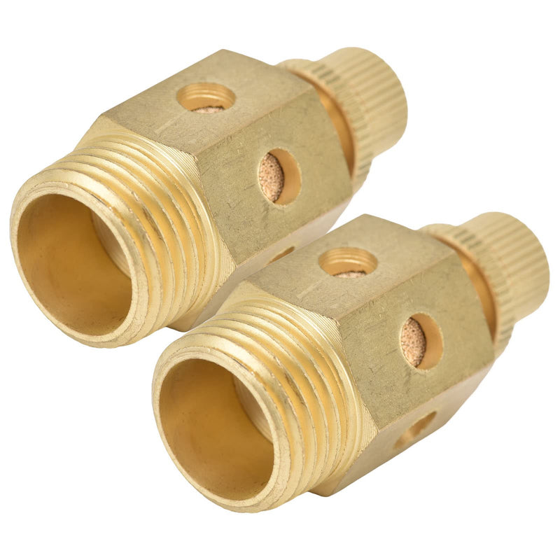 Pneumatic Silencer Brass Air Outlet Adjustable Throttle Silencer 1/2 Inch Good Resistance 30 DB Silencer 1/2 Inch Male Thread