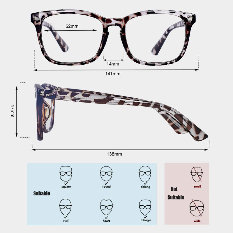 Maxjuli Blue Light Blocking Glasses,Computer Reading/Gaming/TV/Phones Glasses for Women Men(Leopard) Leopard