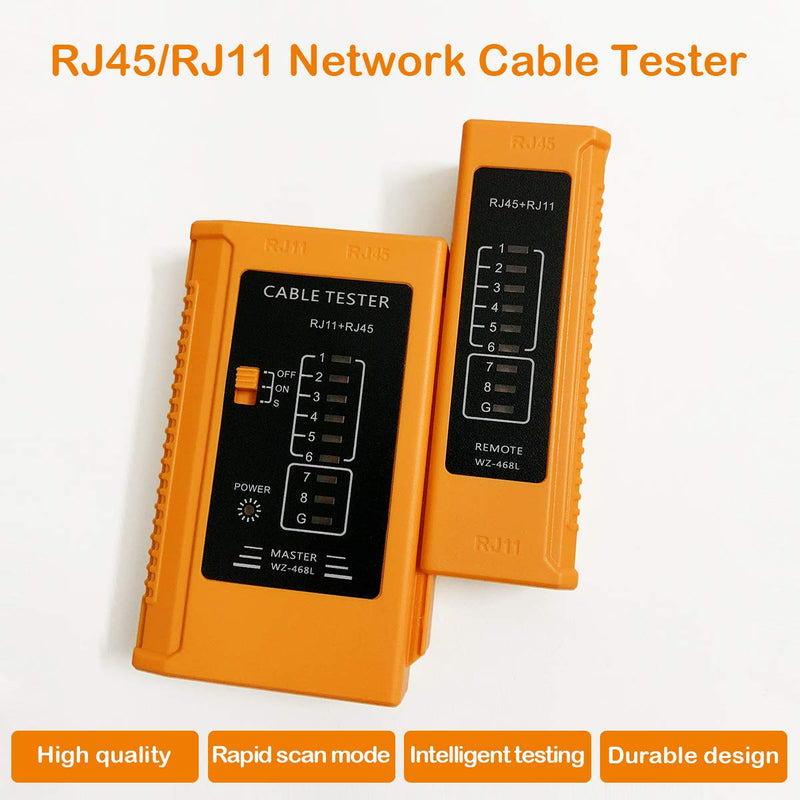 Network Cable Tester Test Tool RJ45 RJ11 RJ12 CAT5 CAT6 UTP USB LAN Wire Ethernet（Battery Not Included)