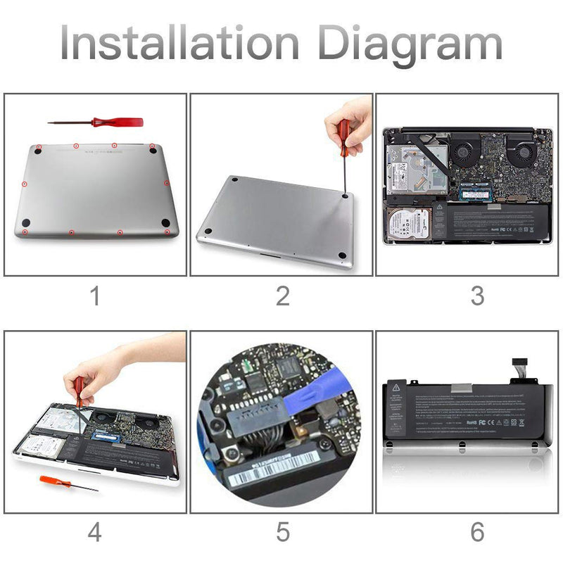 A1382 A1286 Battery for MacBook Pro 15 inch (only for Early 2011 Late 2011 Mid 2012) MC721LL/A MC723LL/A MD035LL/A MD318LL/A MD322LL/A MD103LL/A MD104LL/A - 12 Months Warranty