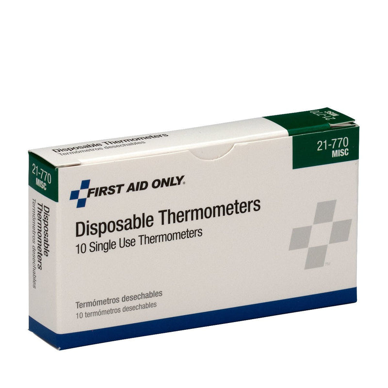 Pac-Kit by First Aid Only 21-770 Disposable Thermometer (Box of 10) 10 Count (Pack of 1)