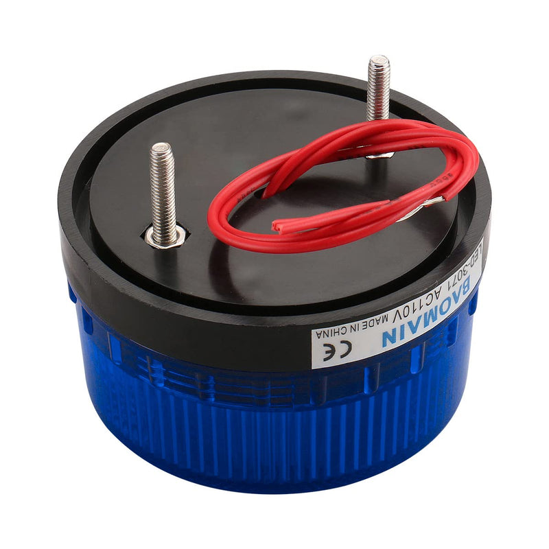 Baomain Blinking Signal Round Warning Light LED-3071 AC 110V 3W Blue