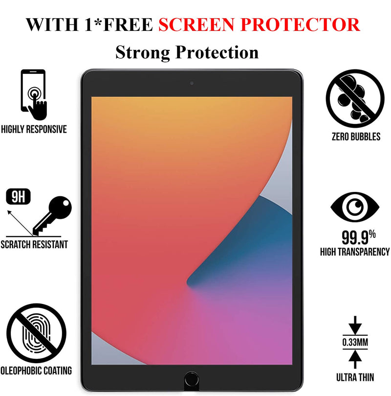 for iPad 9 9th Gen Screen Replacement Digitizer 2021 10.2",T Phael for 9th Generation A2602 A2603 A2604 A2605 Without Home Button, Video Tips, Full Repair Kit (Black) Black