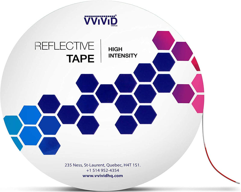 VViViD High-Intensity Reflective Red and White Striped Arrow Self-Adhesive Conspicuity Tape… (1" X 25ft) 1" X 25ft
