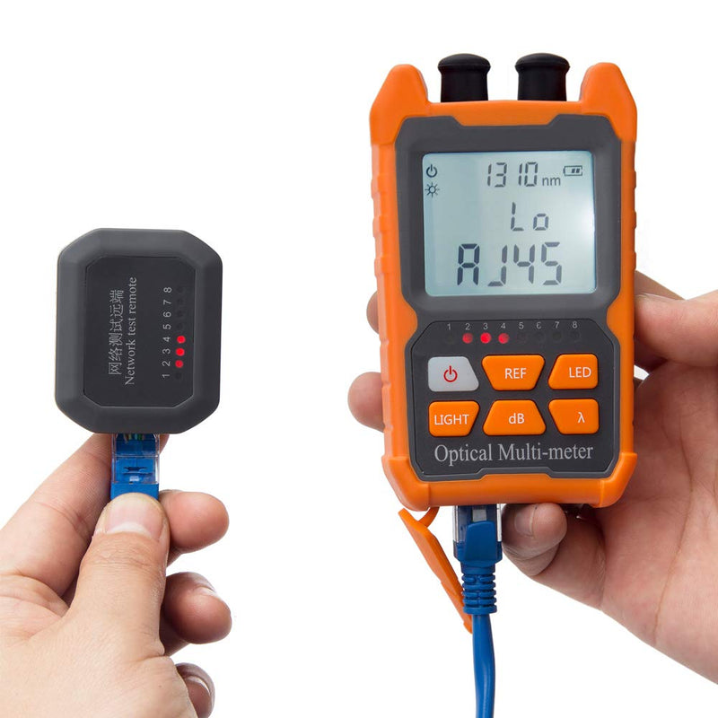 D YEDEMC Fiber Optic Cable Tester Portable Optical Fiber Power Meter FC/SC/ST Universal Interface Fiber Tester Built-in 1Mw Visual Fault Locator (OPM&VFL) OPM&VFL