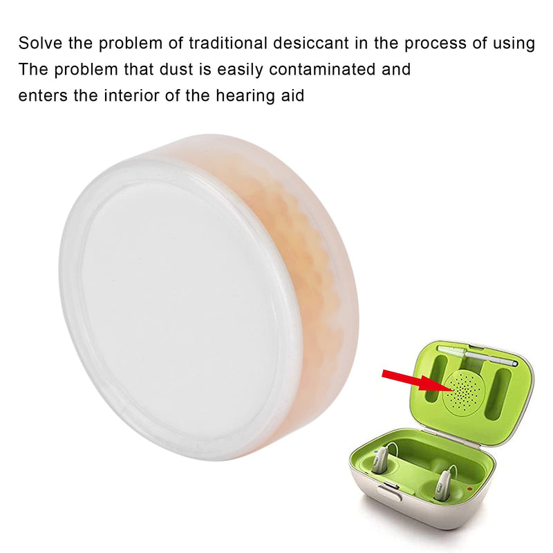 Hearing Aid Desiccant, Hearing Aid Drying Cake Cochlear Implant Accessories Orange Desiccant Hearing Aid Dryer Bricks Hearing Aids Drying Dry Aid Kit - Protection Against Moisture Damage for Hearing