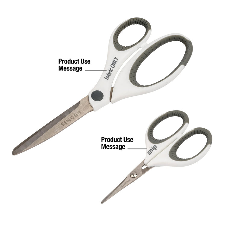 SINGER 07175 Sewing and Detail Scissors Set with Comfort Grip