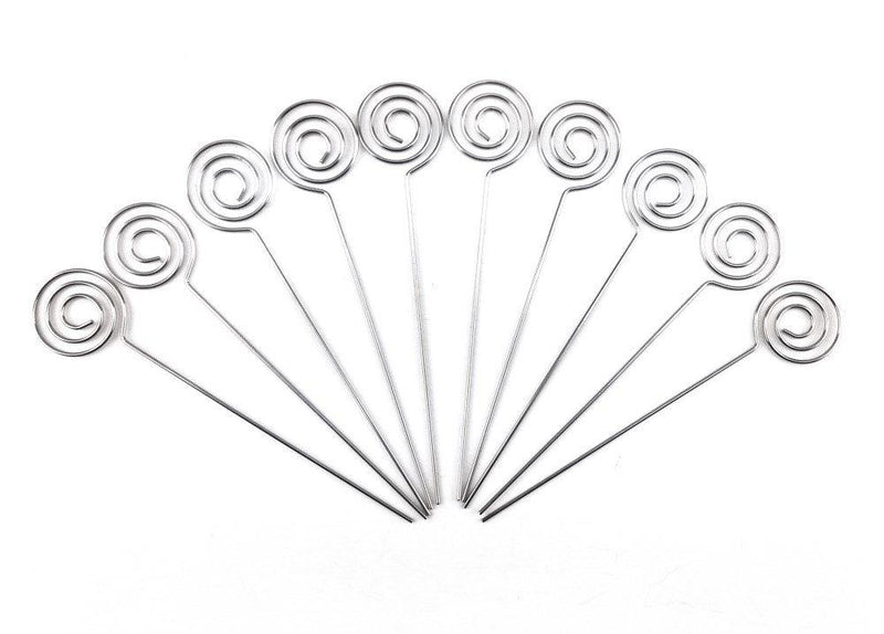 Honbay 30pcs DIY Round Shape Ring Loop Craft Wire Clip Table Card Note Photo Memo Holder Metal Clamp Clay Cake Decoration Accessories