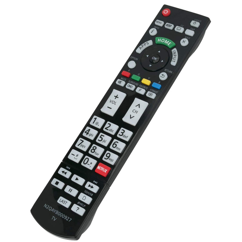 New N2QAYB000927 Remote Control Sub N2QAYB000862 Compatible with Panasonic Viera LCD LED HDTV TC-58AX800U TC-65AX800U TC-65AX900U TC-85AX850U TC58AX800U TC65AX800U TC65AX900U TC85AX850U