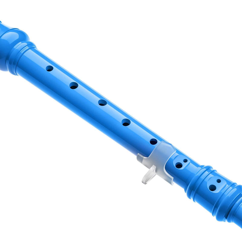 Eastar ERS-21GB ABS Soprano Recorder German Style Key of C, with Thumb Rest + Fingering Chart + Cleaning Rod + Cotton Bag, Blue