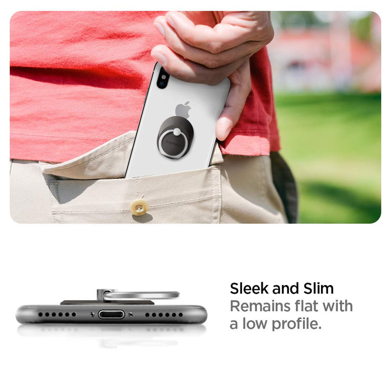 Spigen Style Ring Cell Phone Ring Phone Grip/Stand/Holder for All Phones and Tablets - Space Gray