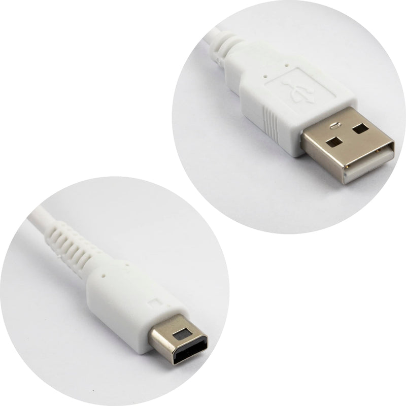 2pcs USB Cable for Wii U Gamepad Remote Controller 3Meter / 10FT White