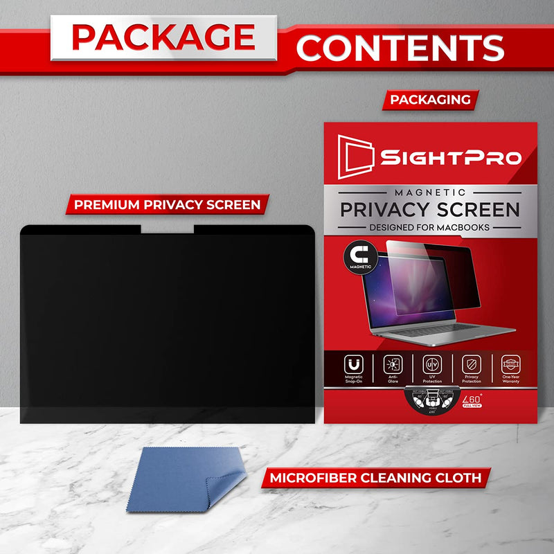 SightPro Magnetic Privacy Screen for MacBook Air 13 Inch (2018, 2019, 2020, M1) | Laptop Privacy Filter and Anti-Glare Protector MacBook Air 13 Inch (2018-2020,M1)