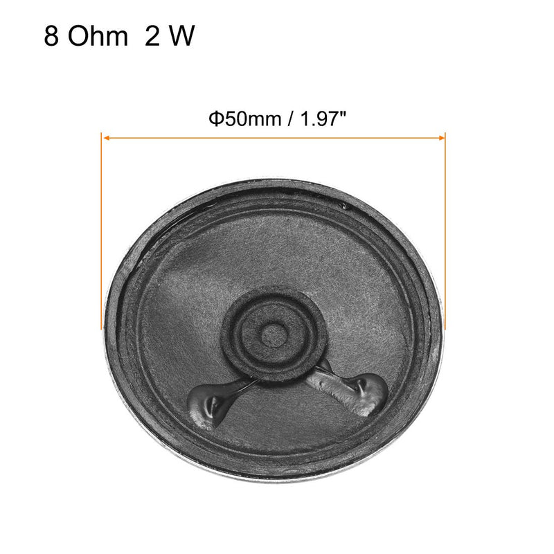 uxcell 2W 8 Ohm DIY Magnetic Speaker 50mm Round Shape Replacement Loudspeaker