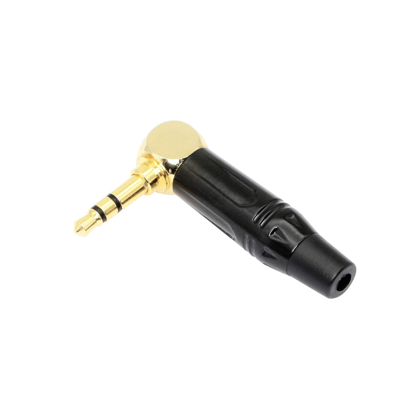 Replacement TRS Male Plug 3 Pole Right Angle 3.5mm Solder Type DIY Audio Cable Connector YOUCHENG for Repair Headphones Headset Black(2-Pack) é»‘è‰²