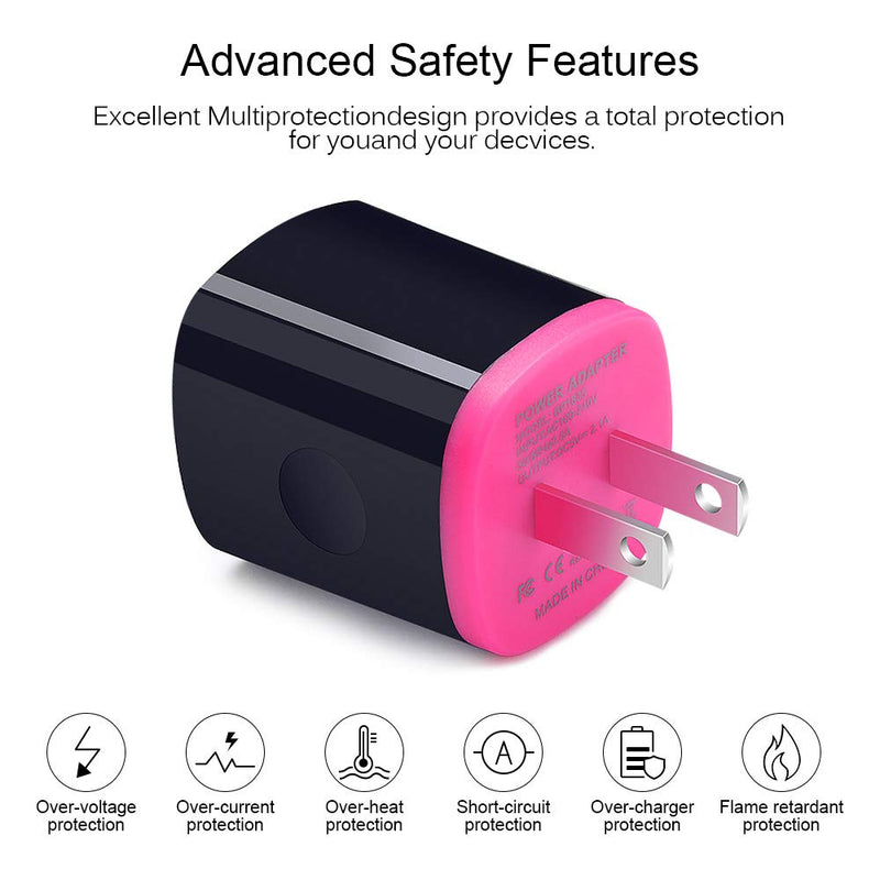 USB Type C Charger, AndHot 2-Port Wall Charger Power Adapter +6ft Fast Charge USB C Cable for Samsung Galaxy S22 S21 S20 FE Note 20 Ultra 10 9 S10 S9 A13 A50 A51 A02S A12 A32 A10E A20 A70 A11 A21 A71 Rose