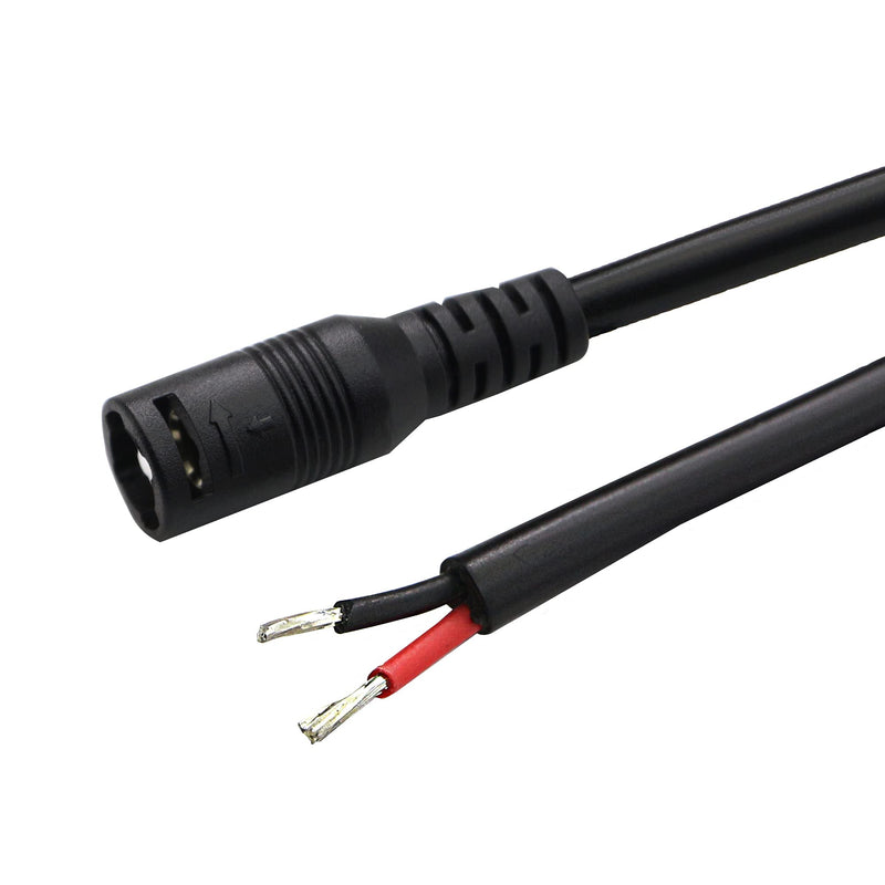 PNGKNYOCN 25cm DC Power Pigtail Cable, 12V 5A 5.5 mm x 2.1 mm Male and Female Barrel Jack with Lock to Prevent Falling 18AWG Cable for CCTV Security Cameras and LED Lighting (2-Pack)