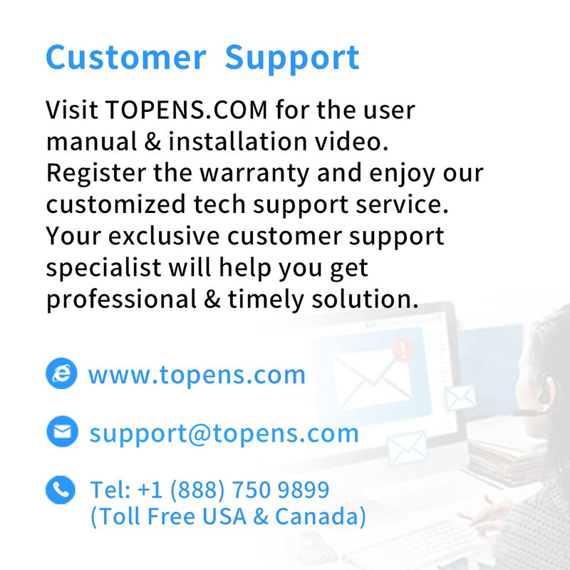 TOPENS TKP3 Wireless Keypad for Gate Opener Operator