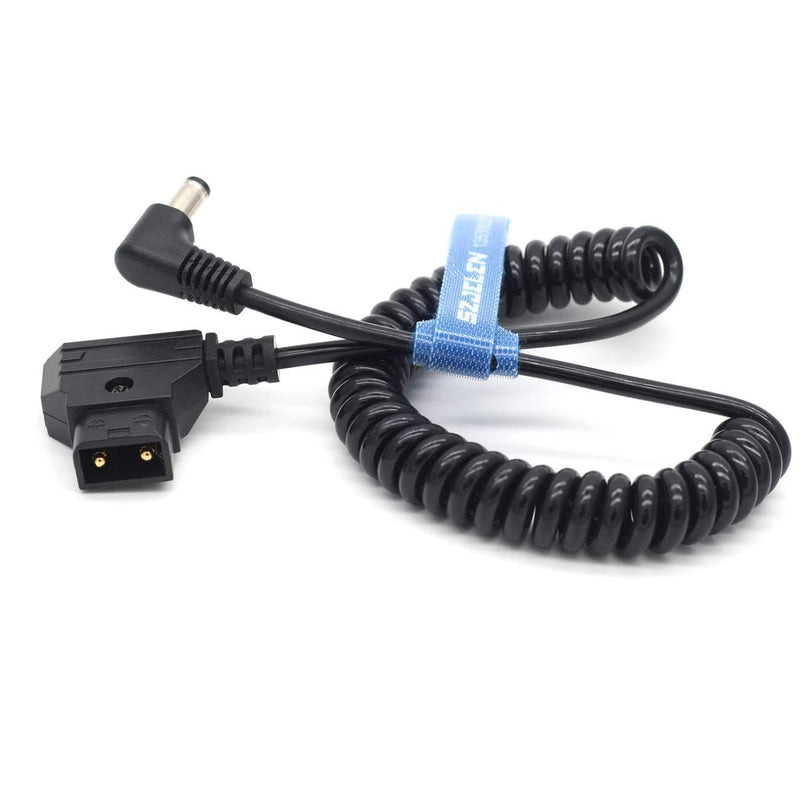SZJELEN Anton Bauer Power Tap D-Tap to 12V DC2.5 Right Angle Power Coiled Cable for KiPRO LCD Monitor (DC Coiled Cable) DC Coiled Cable