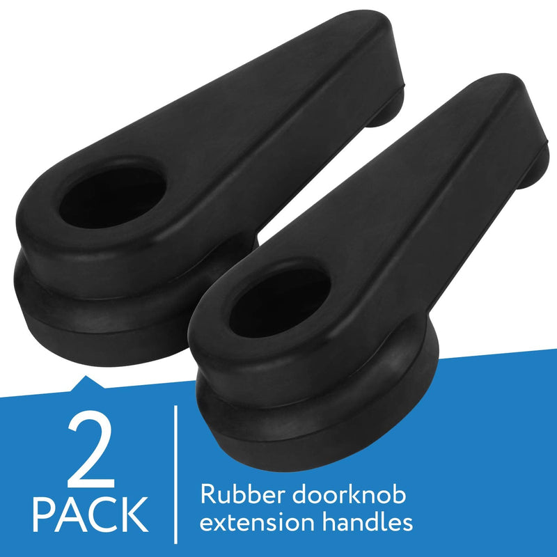 Two Pack Door Handle Extension, Soft Rubberized Doorknob Extension, Converts Knob Style Doors to Handles for Easy Accessibility for Elderly, Disabled, Children, Fits Door Knobs 2" to 2.5"