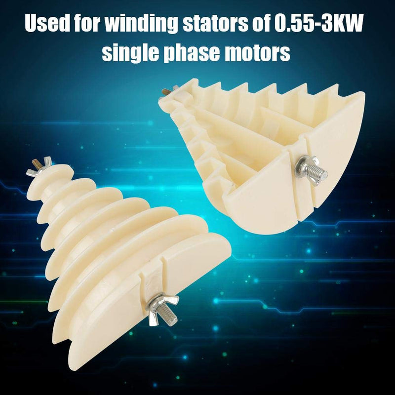 Electrical Machine Plastic Single Phase 6 Layer Coil Wire Cable Winding Mould Head Holder Beige