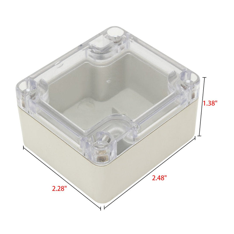 uxcell 2.48"x2.28"x1.38"(63mmx58mmx35mm) ABS Junction Box Universal Electric Project Enclosure Clear