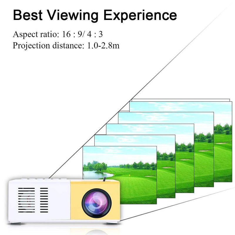 Mini Stylish Portable Home Theater, LED Projector with Native Resolution 320 x 240 Pixels HDMI VGA Multimedia Player Home Theater for Home Entertainment(59.99) 59.99