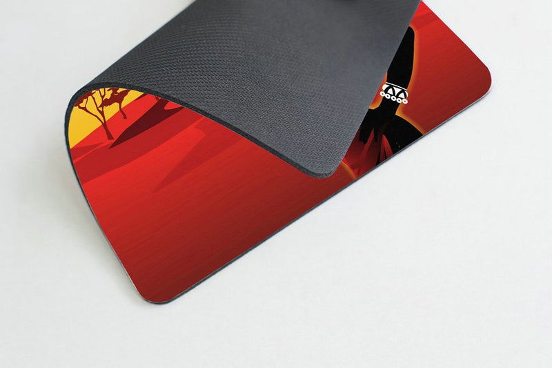 Smooffly Nonslip Gaming Mouse Pad Custom,African Woman Mouse Pad (Red Yellow)