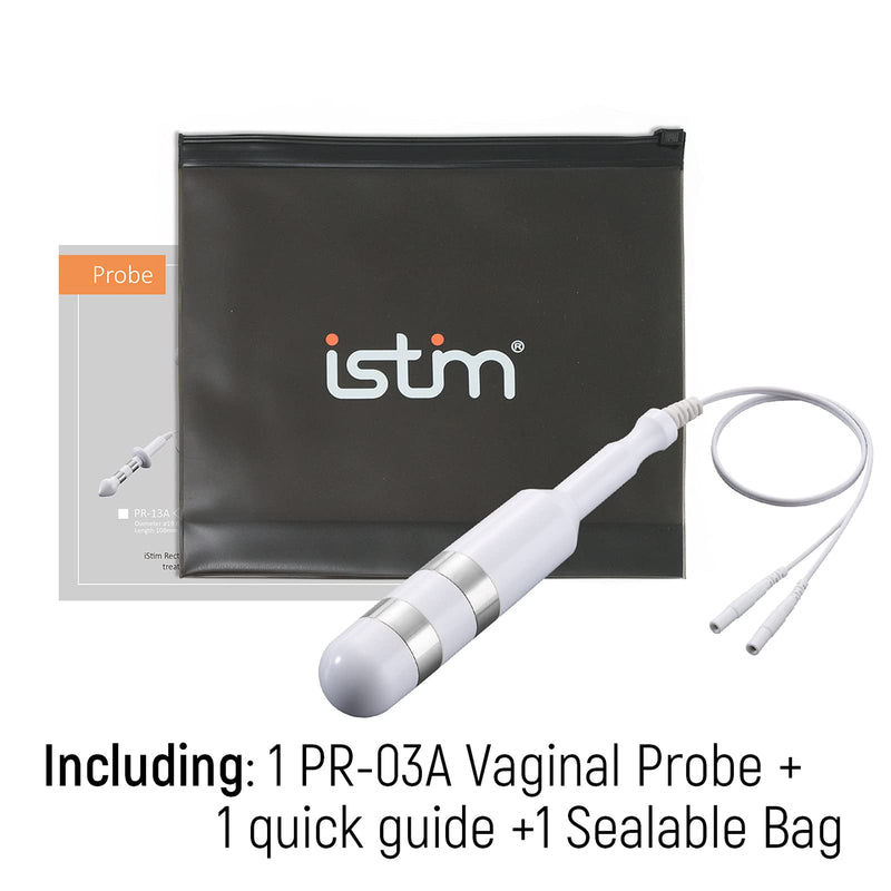 iStim Probe for Kegel Exercise, Pelvic Floor Electrical Muscle Stimulation, Incontinence - Compatible with TENS/EMS Approved (Vaginal - Large)
