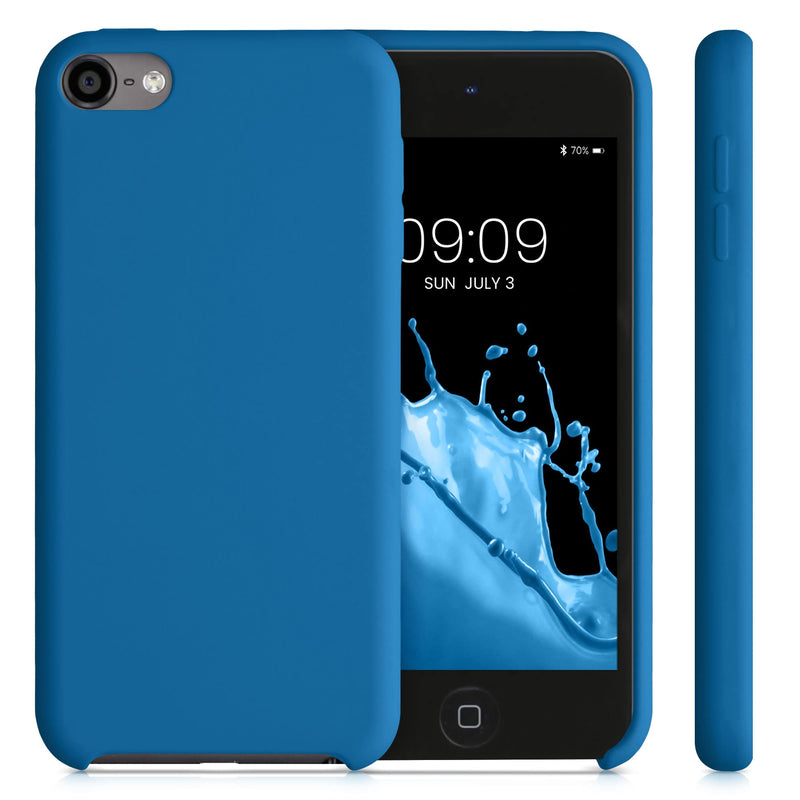 kwmobile TPU Silicone Case Compatible with Apple iPod Touch 6G / 7G (6th and 7th Generation) - Case Soft Flexible Protective Cover - Blue Reef Pixie Green