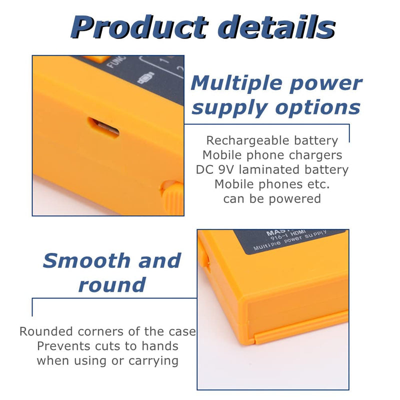 2-in-1 Cable Tester, HDMI Digital Cable Tester, RJ45 Network Cable Tester, Ethernet Tester Checker LAN Cable Detector