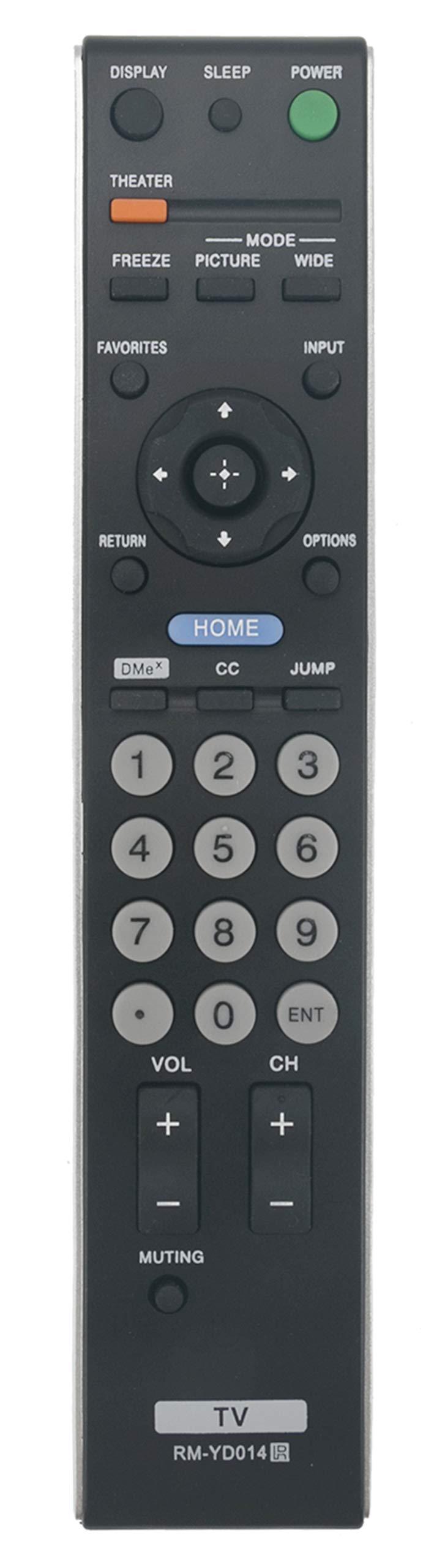 New RM-YD014 Replaced Remote fits for Sony TV KDL32XBR4 KDF37H1000 KDL40D3000 KDL40V3000 KDL40VL130 KDL40WL135 KDL46V3000 KDL46VL130 KDL-46WL135 KDL32XBR4 KDL-42V4100 KDL-46W4100 KDL-52W4100