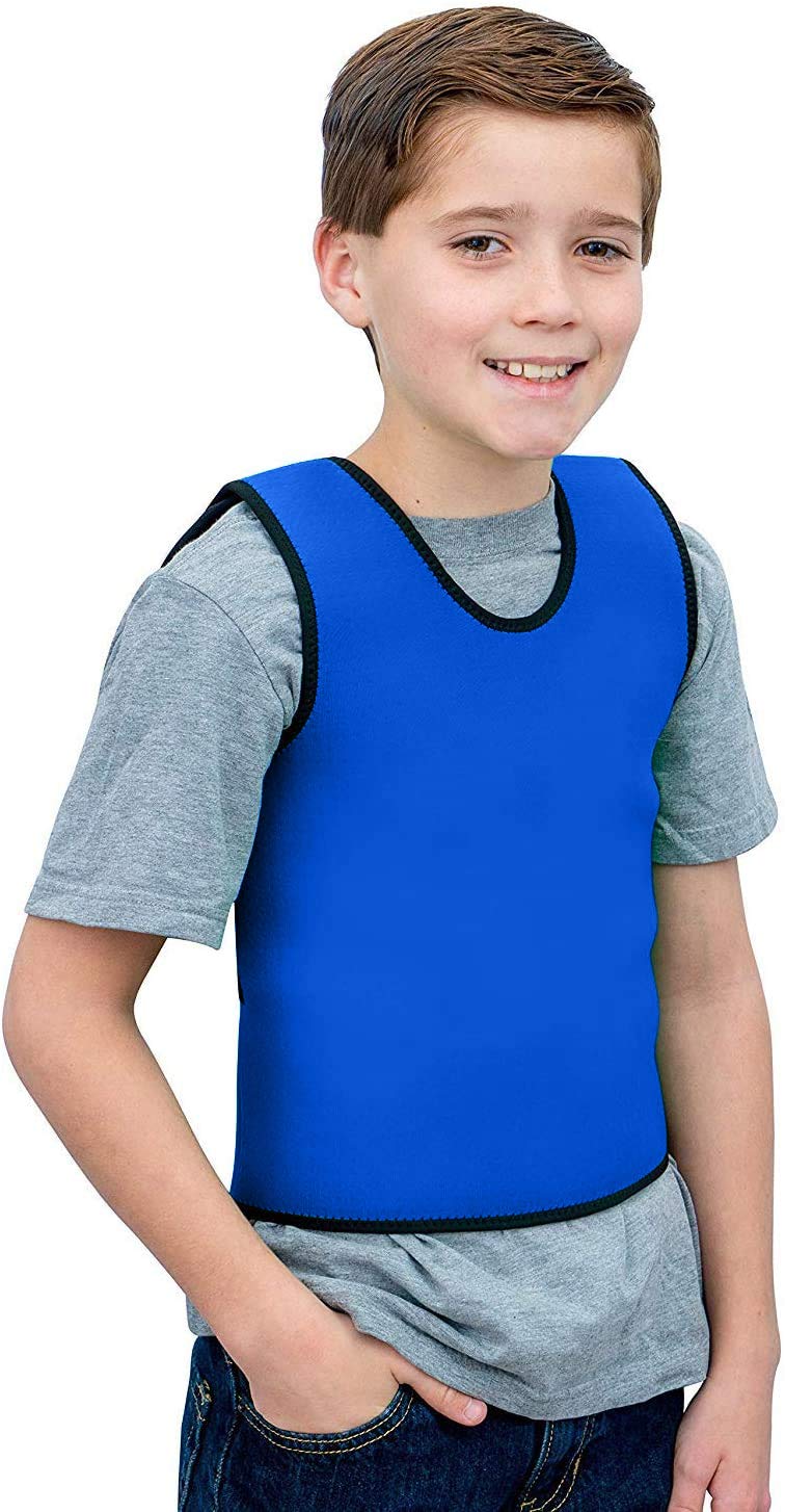 Special Supplies Sensory Compression Vest Deep Pressure Comfort for Autism, Hyperactivity, Mood Processing Disorders, Breathable, Form-Fitting, Kids and Adults (Blue, X-Small 14x24 inches) Blue X-Small (Pack of 1)