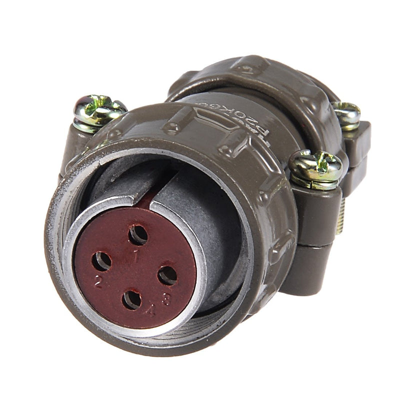 uxcell Aviation Connector, 20mm 4P 25A 220V P20-4 Waterproof Male Wire Panel Power Chassis Metal Fittings Connector Aviation Silver Tone