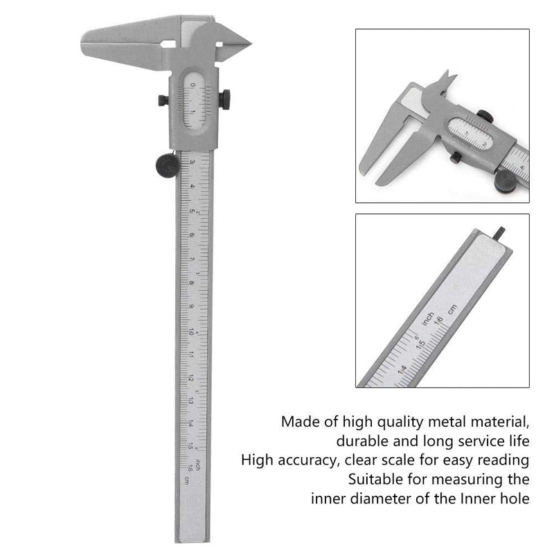 Vernier Caliper, High Precision Metal Vernier Caliper Manual Measuring Caliper Tools Micrometer Ruler for Measuring The Inner Diameter and Outer Diameter(6inch)