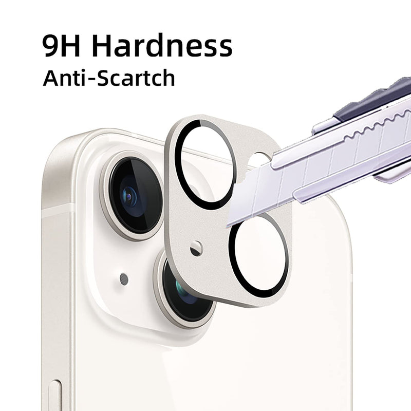 SaharaCase ZeroDamage FlexiGlass HD Camera Lens Protector [2-Pack] for Apple iPhone 14 & iPhone 14 Plus (2022) Anti-Scratch & Anti-Fingerprint Easy Installation (StarLight) StarLight