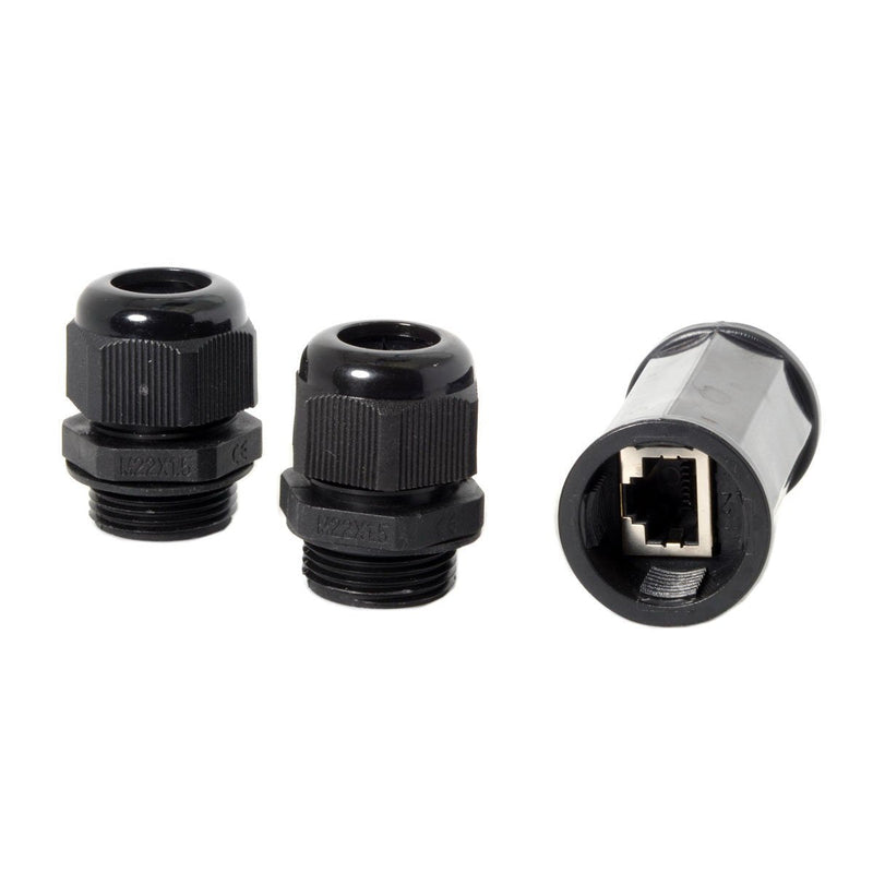 Cablecc Locking Waterproof CAT6 RJ45 Female to Female LAN Ethernet Network Extension Adapter Coupler