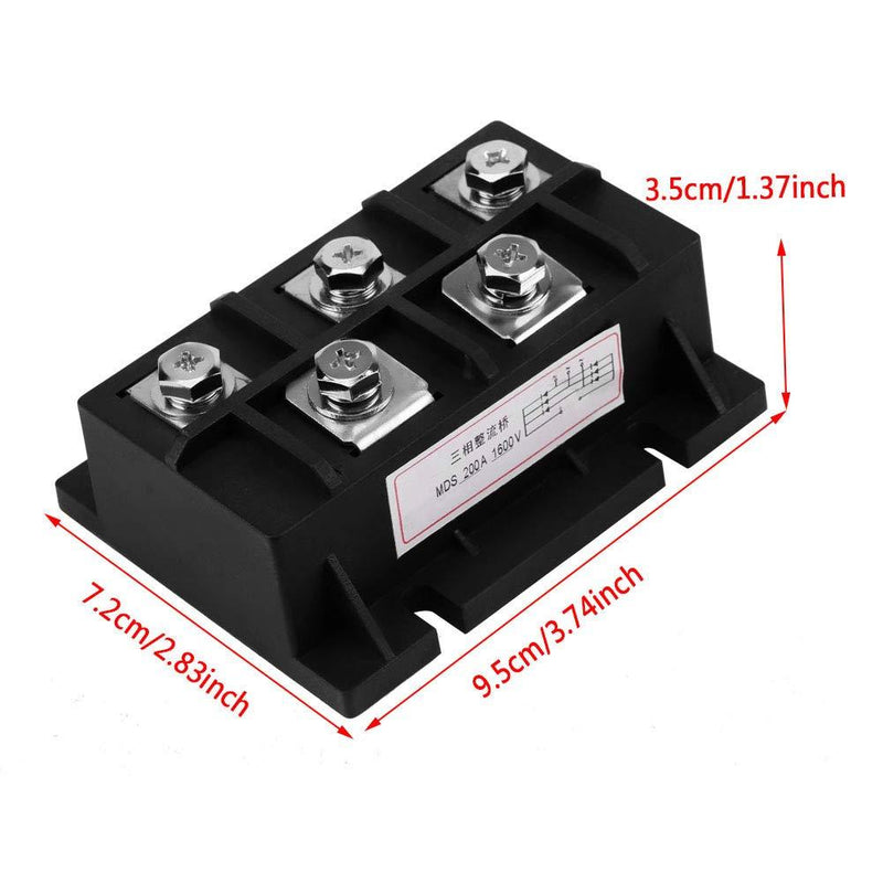 MDS 200 amp 1600V 3 Phase AC to DC High Power Rectifier Silicon Full Wave Diode Bridge Rectifier Module 5 Terminals