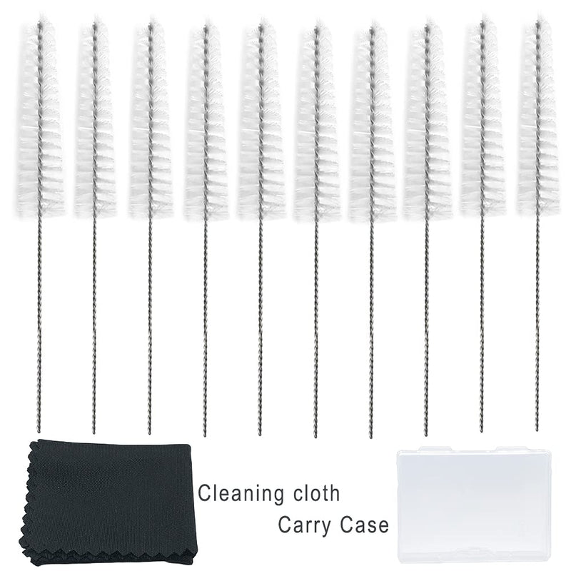 Hearing aid Vent earhook Tube Cleaning Brush Cleaning kit Hearing Amplifier Cleaning Tools Accessories (White, Pack of 10) White 10 Count (Pack of 1)