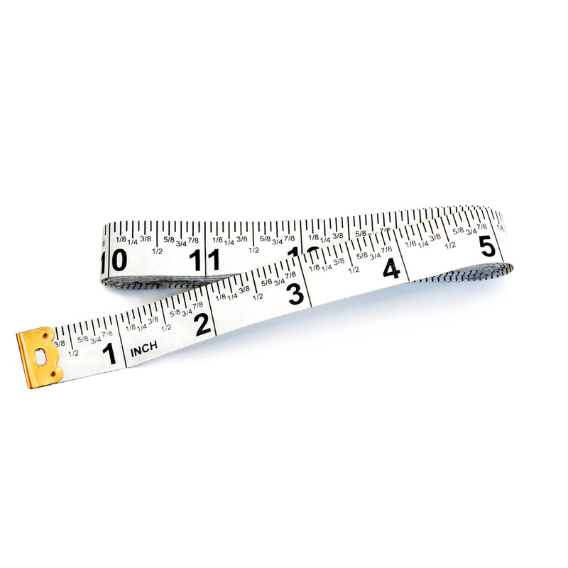 Perfect Measuring Tape - Fraction Tape Measure, All-Purpose 60 Inch Tape Measure - Double Sided Fractional Inches and Millimeter/Centimeter Tape Measure TR-16-frac (60 inch White) 60in/1.5m
