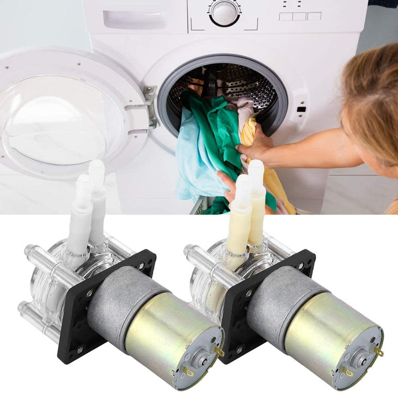 Peristaltic Pump DC Dosing Pump DC DIY Peristaltic Liquid Pump Dosing Head SelfPriming Stainless Steel Wheel Frame PC Transparent (24V)